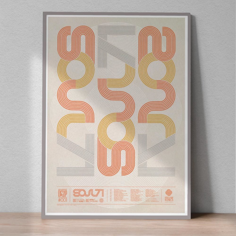 Soul71 Typographic Wall Art Playlist - Light